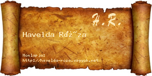 Havelda Róza névjegykártya